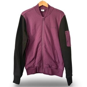 Outdoor Voices Pickup Bomber Cotton Terry Jacket Purple Size Small Athleisure